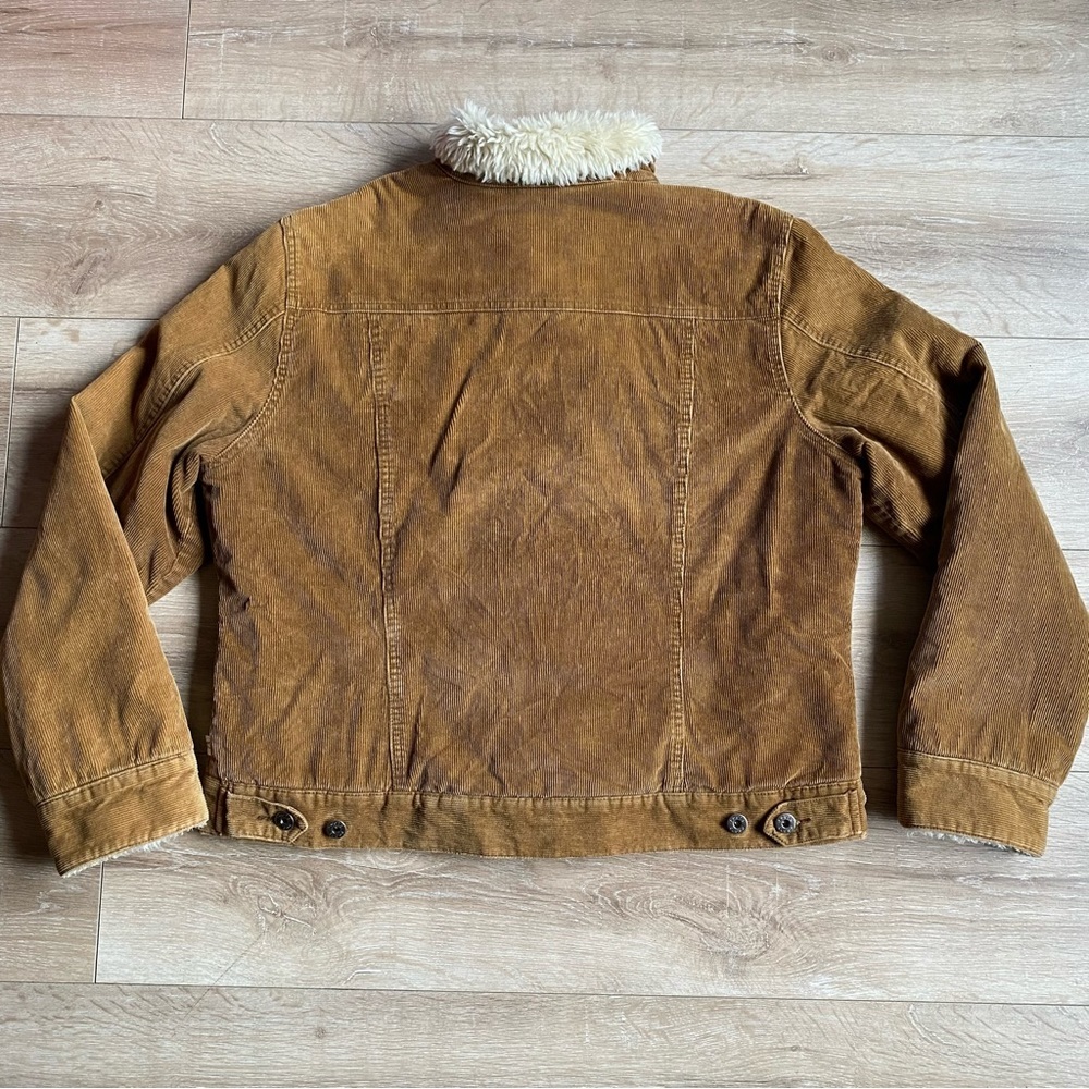 Vintage Roots Corduroy jacket faux Sherpa ditsy floral feminine floral lined XL - Picture 5 of 12